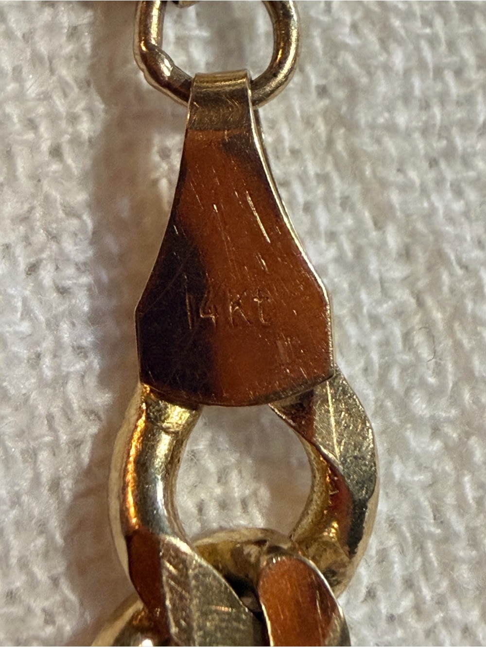 Solid 14k Gold Figaro Link Bracelet - Picture 2 of 8